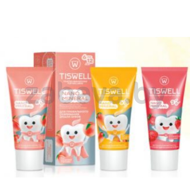 Зубная паста Tiswell, детская, 60 г, в ассорт.
