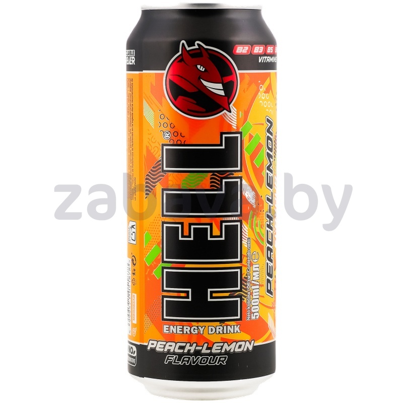 Напиток энергетич. Hell, peach-lemon, 500 мл