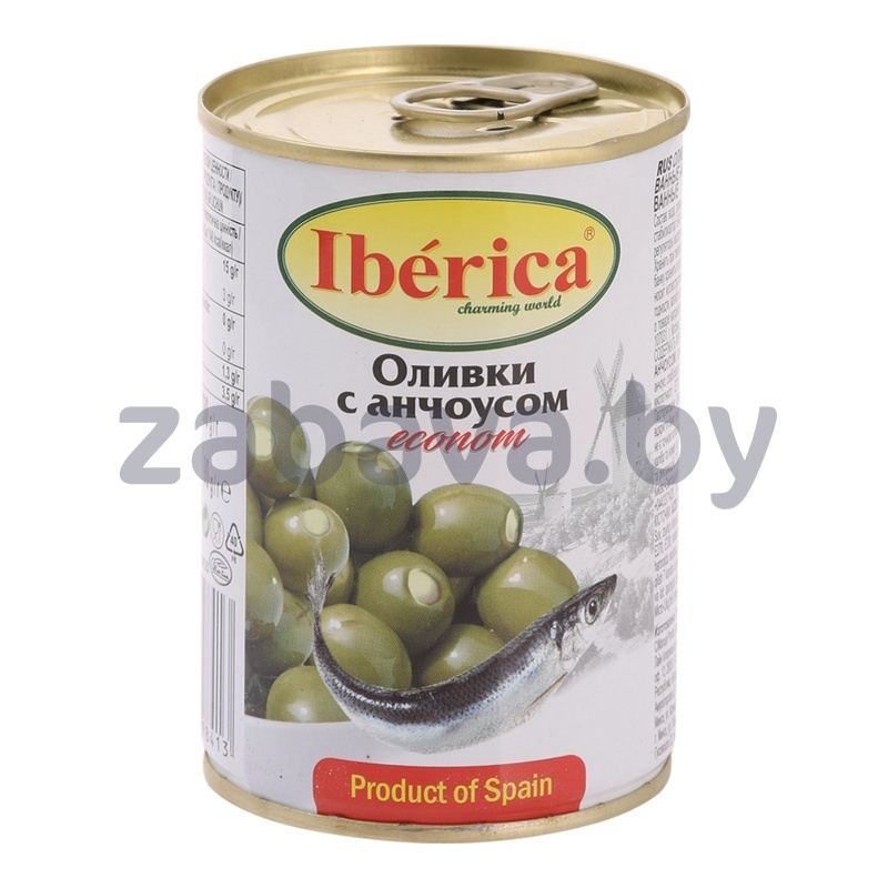 Оливки зел. Iberica с анчоусом, 280 г