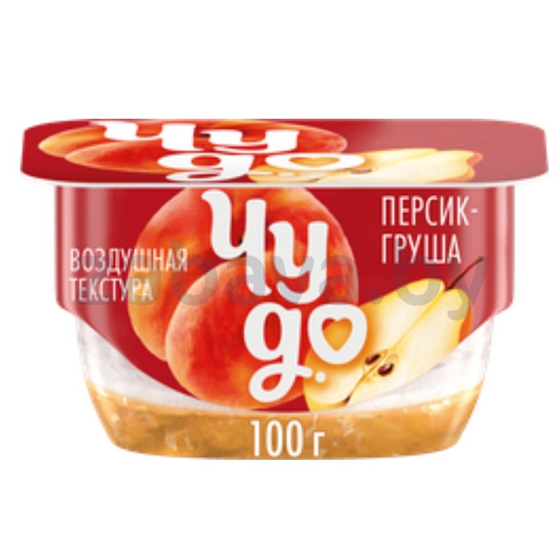 Десерт творожный «Чудо», персик-груша, 100 г