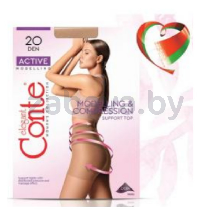 Колготки женские Conte Elegant Active, 20 den, размер 2–4