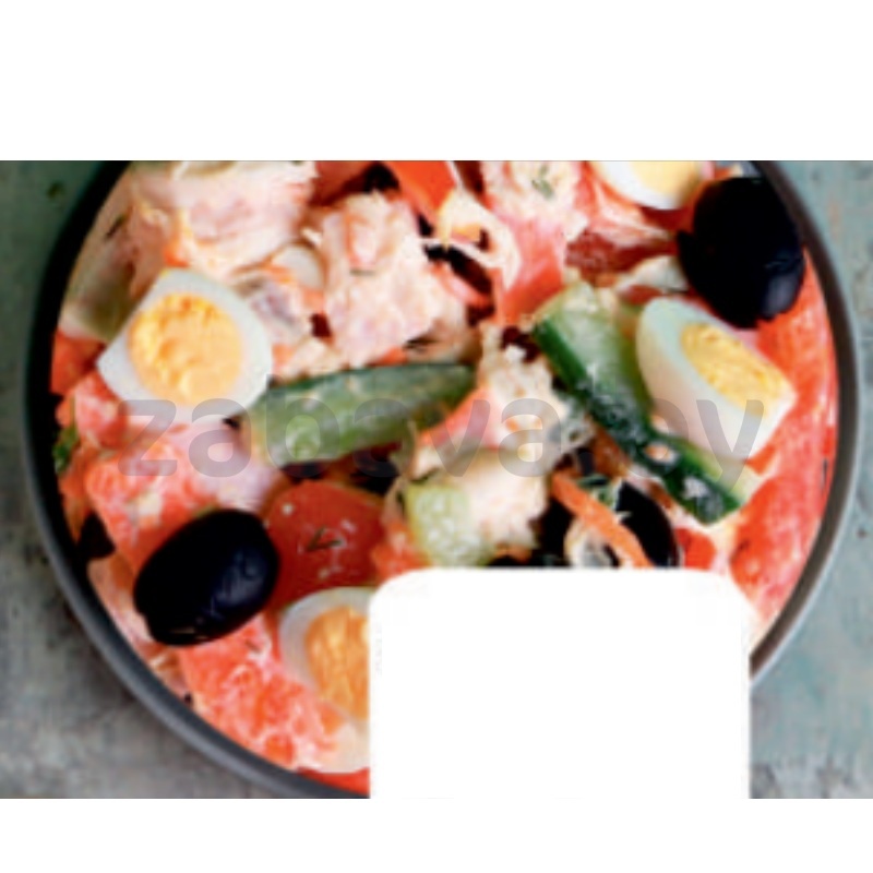 Салат «Нисуаз» с яйцом, курицей и ветчиной, 1 кг