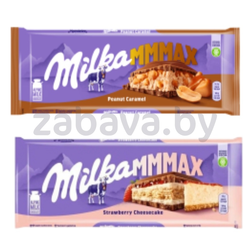 Шоколад молочный Milk, карамель-арахис или клубника-чизкейк, 276/300 г