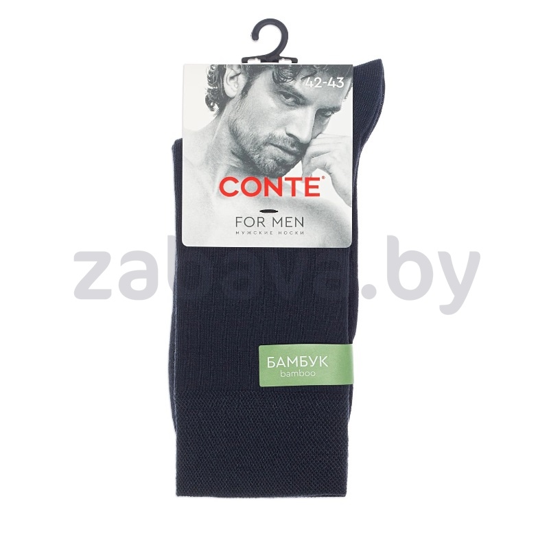 Носки мужские Conte Bamboo, черные, р. 27
