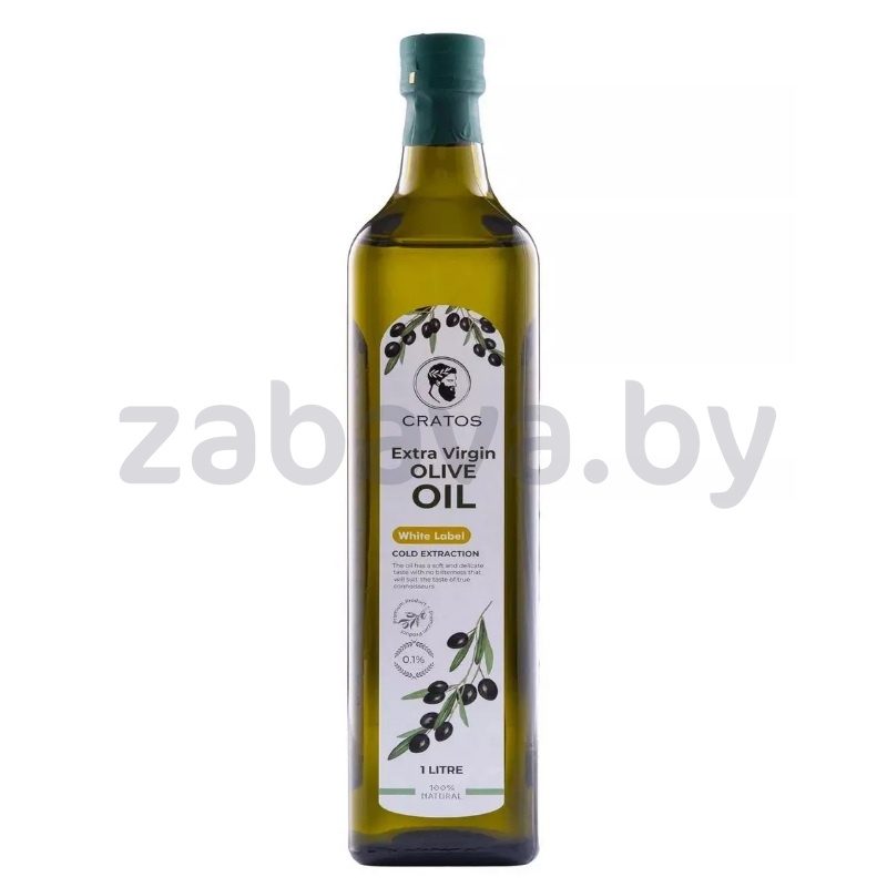 Масло оливковое Cratos, Extra Virgin, White Label, 1 л