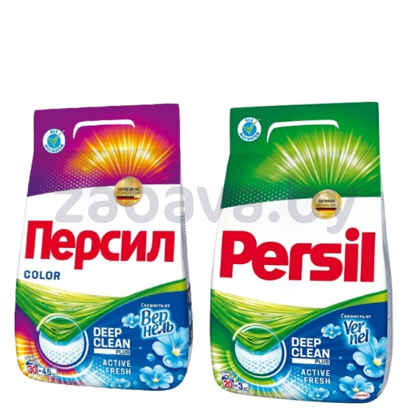 Порошок для стирки «Персил» Color или свежесть от Вернель, 3 кг