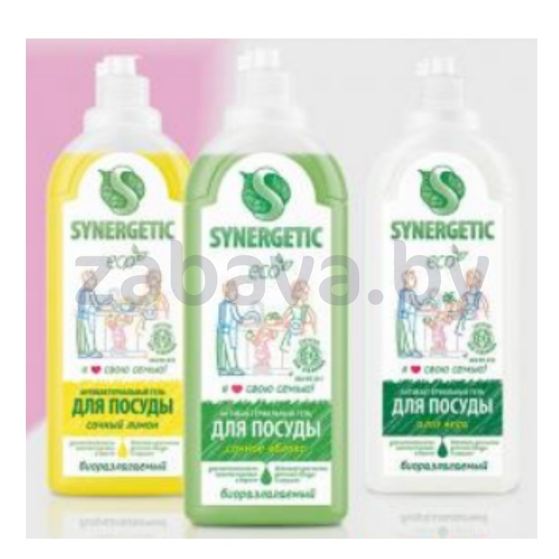 Средство для мытья посуды Synergetic, 1 л, в ассорт.
