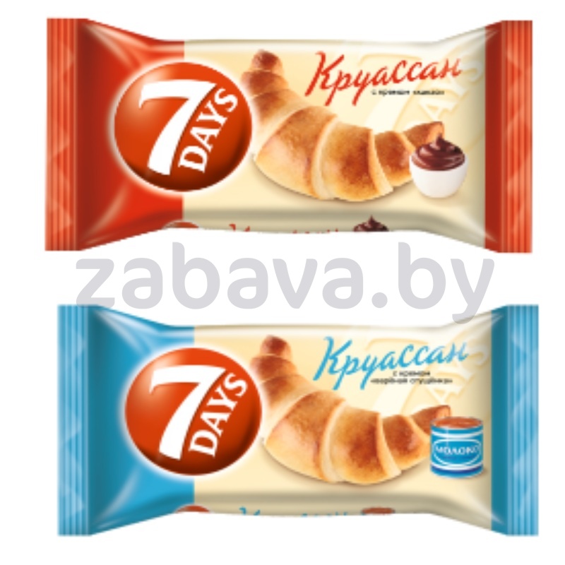 Круассан 7 Days, какао/варёная сгущенка, 65 г