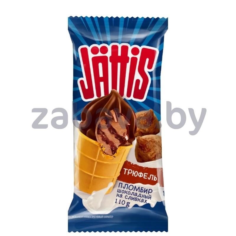 Мороженое Jattis, пломбир, шокол. с трюф., 110 г
