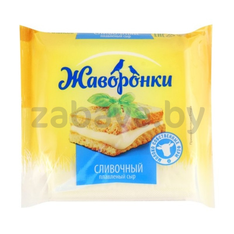 Сыр плавленный «Жаворонки», сливочный, слайсы, 130 г