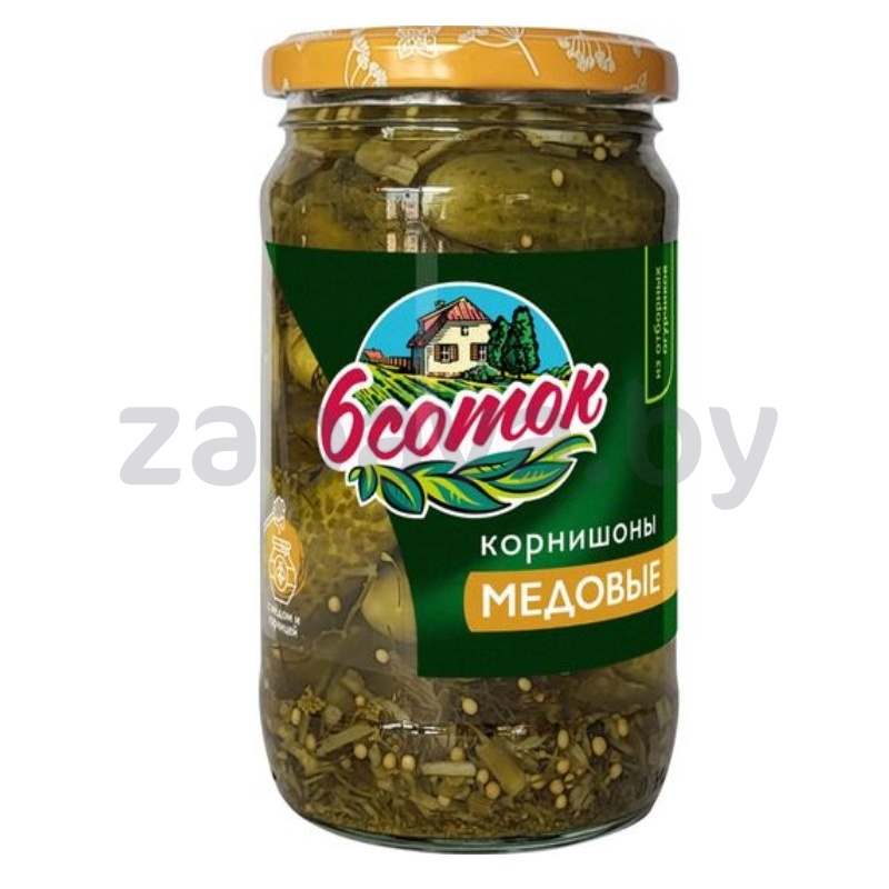Корнишоны медовые «6 соток», 350 мл