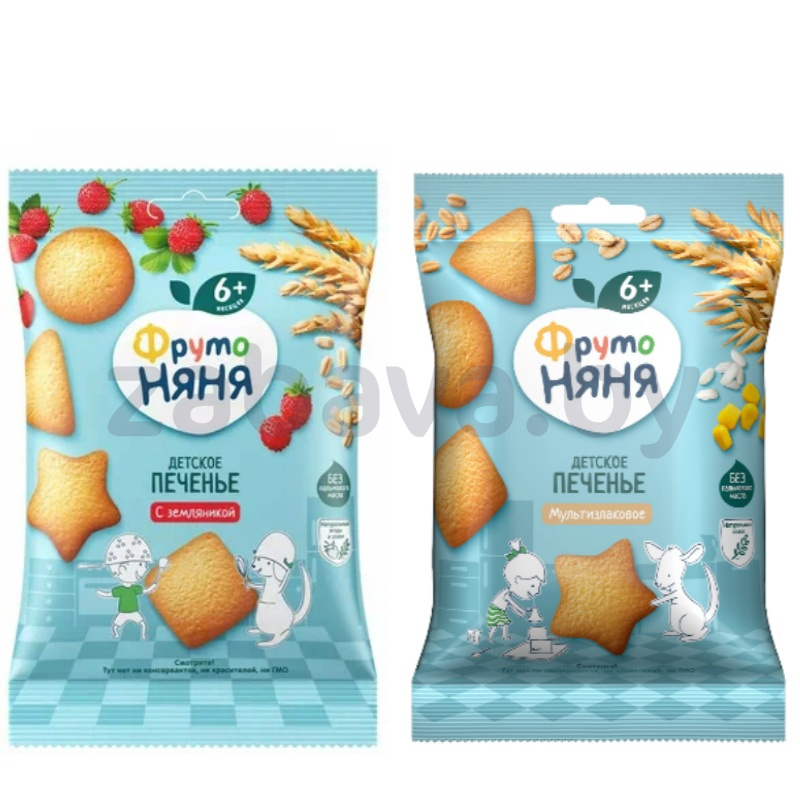 Печенье «Фруто Няня», мультизлак./земляника, 50 г