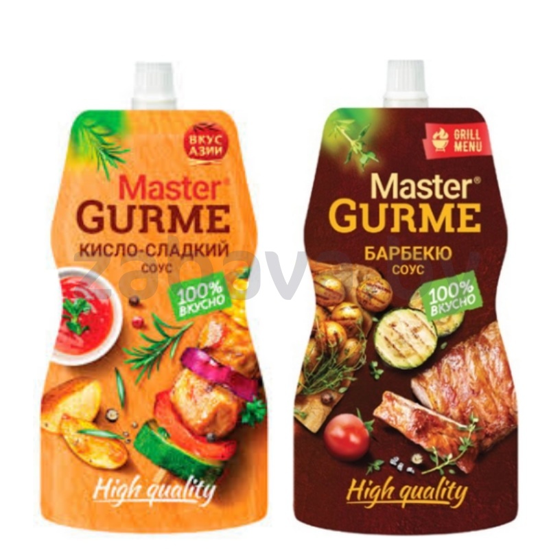 Соус Master Gurme, барбекю или кисло-сладкий, 200 г