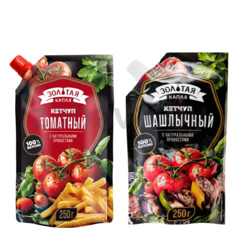 Кетчуп «Золотая Капля», томатный/шашлычн., 250 г