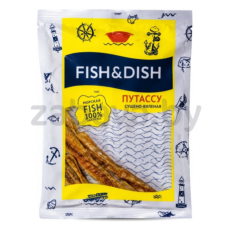Рыбная соломка путассу Fish&Dish, сушено-вялен., 40 г
