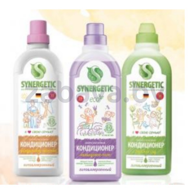 Кондиционер-ополаскиватель Synergetic, 1 л, в ассорт.