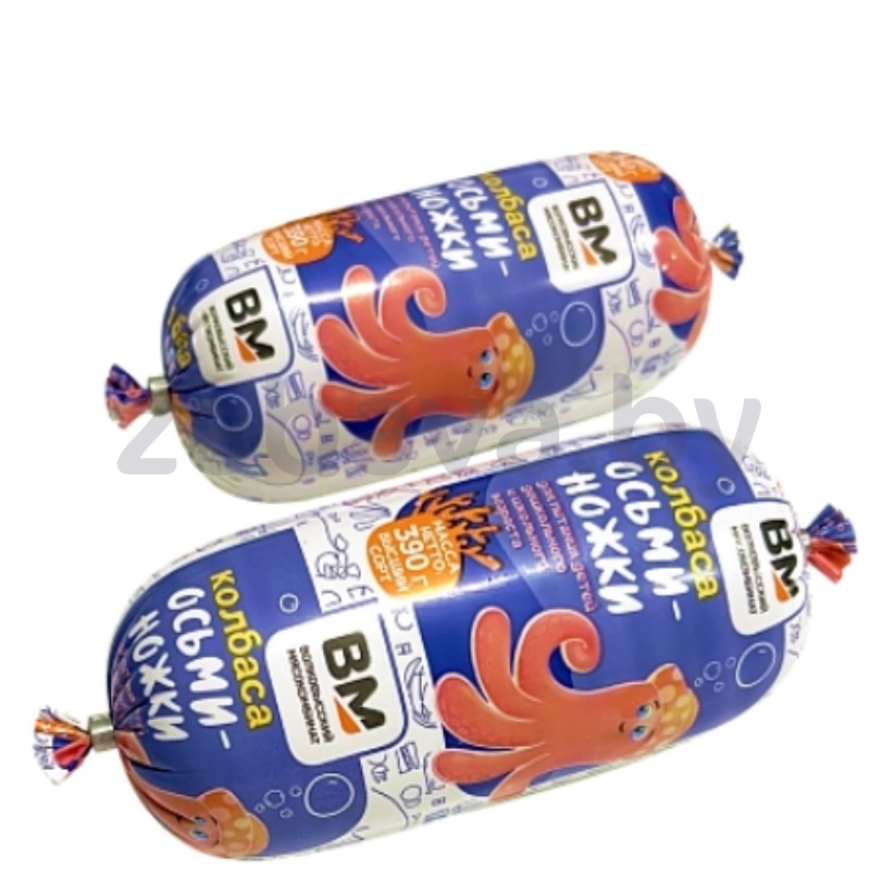 Колбаса «Осьминожки», в/с, «Волковысский» МК, 390 г