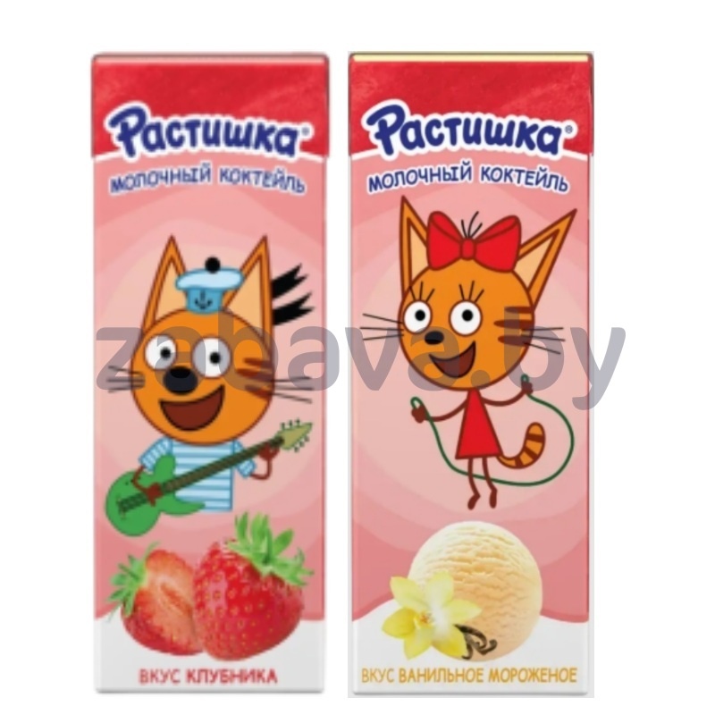 Коктейль молочный «Растишка», клубника или ванильн. морож., 2%, 210 г