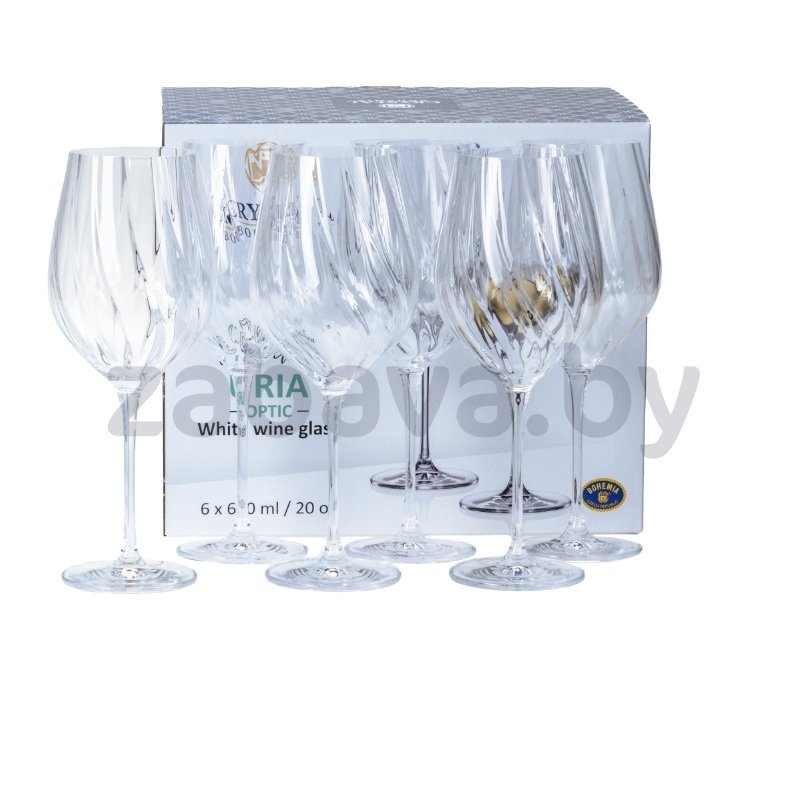 Набор бокалов для вина Uria Optic, стекло, 6 шт., 600 мл