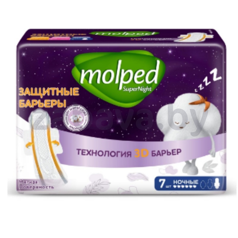 Прокладки Molped, Super Night, ночные, 7 шт.