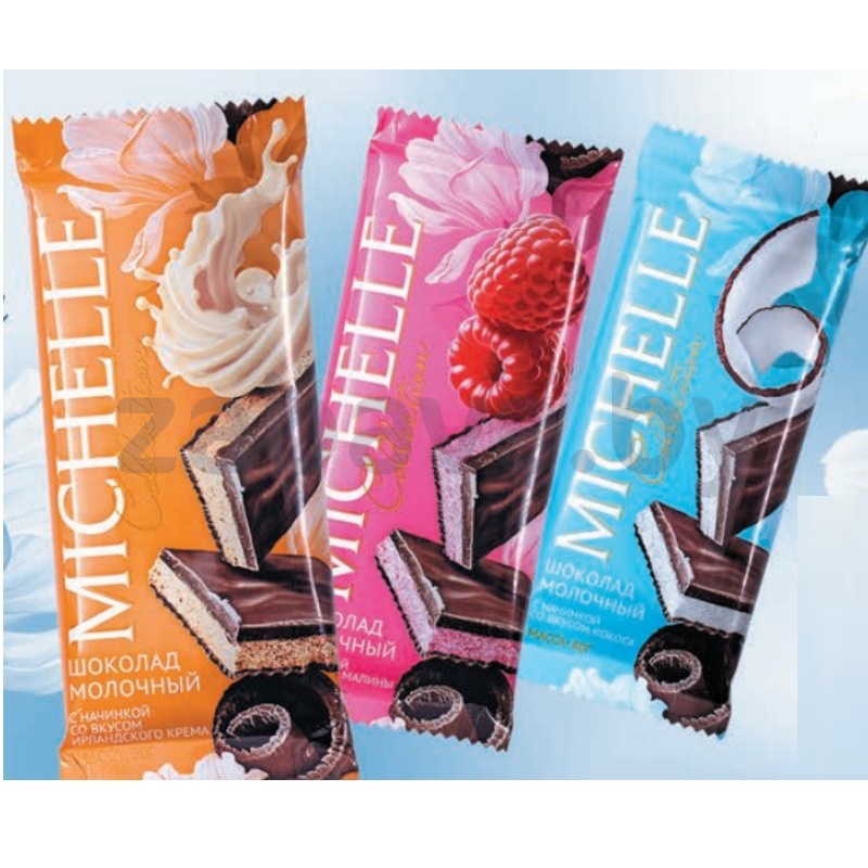 Шоколад Michelle с начинкой, 80 г, в ассорт.