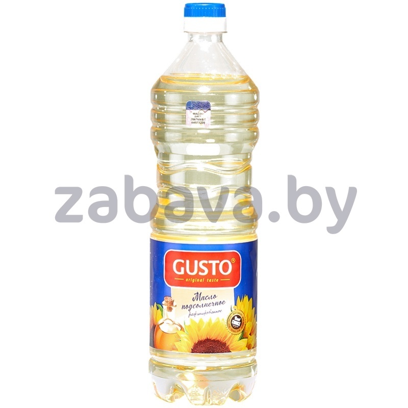 Масло подсолнечное Gusto, раф., дез., 900 мл