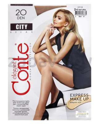 Колготки Conte Elegant, City, женские, 20 ден, размер 2–4, nero/bronz