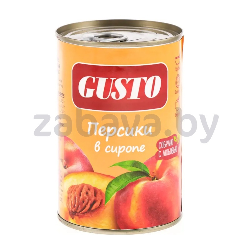 Персики Gusto, половинки в сиропе, 425 г