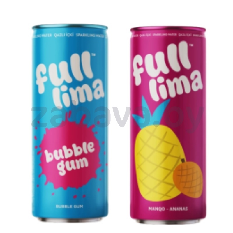 Напиток Full Lima манго-ананас или Bubble Gum банан-клубника, газ., 0,25 л