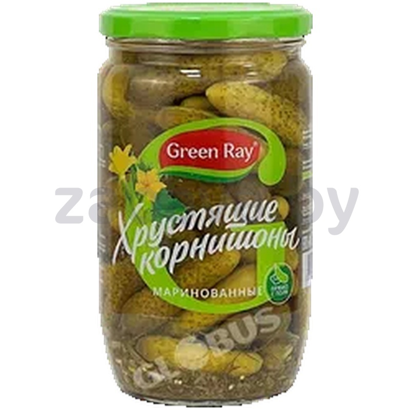 Корнишоны Green Ray, маринов., хрустящие, 720 мл
