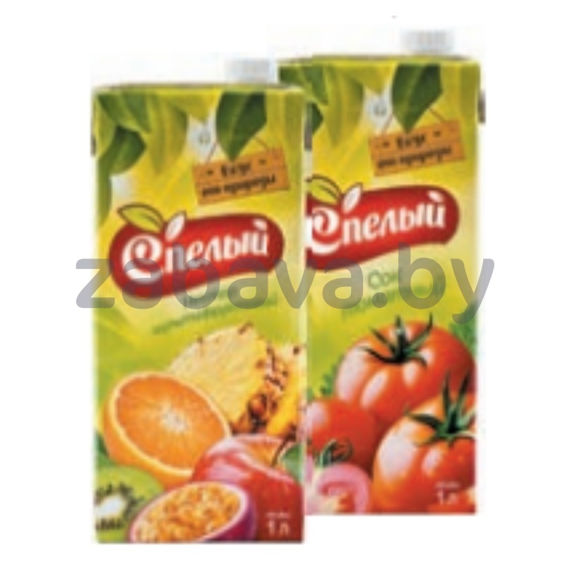 Сок «Спелый» томатный или нектар мульфруктов., 1 л