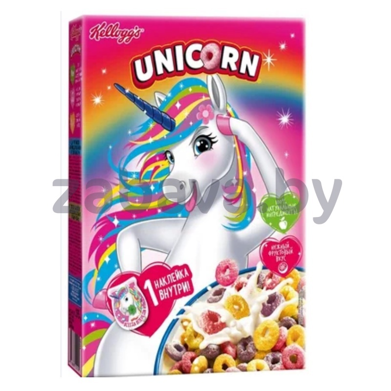 Завтрак гот. Unicorn Kellogg’s, с фруктовым соком, колечки, 195 г