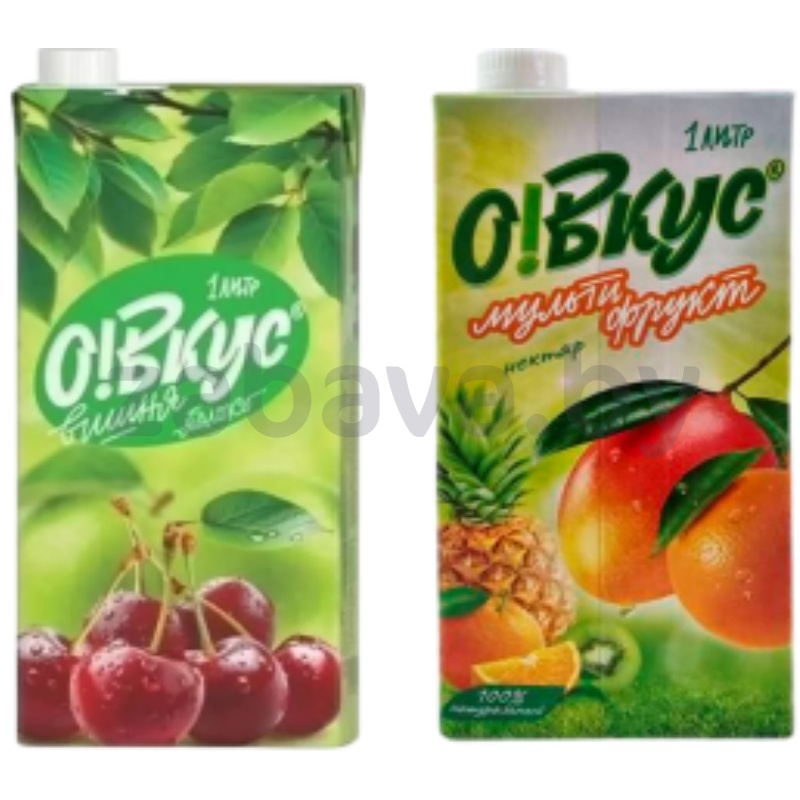 Нектар «О!Вкус», яблоко-вишня или мульфрукт, 1 л