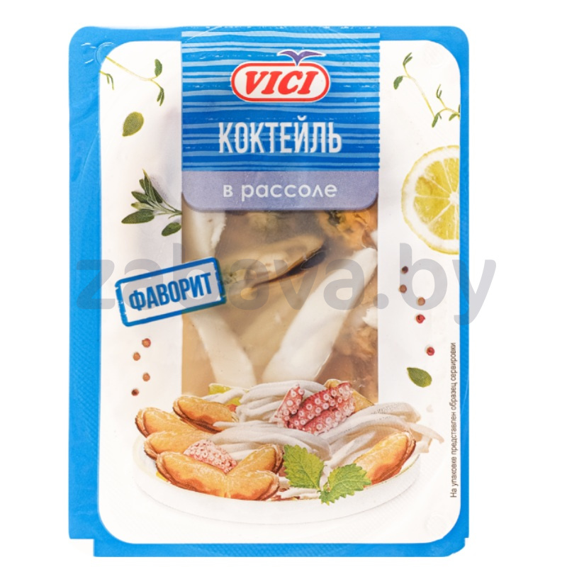 Коктейль из морепродуктов, солен. в рассоле, Vici «Фаворит», 150 г