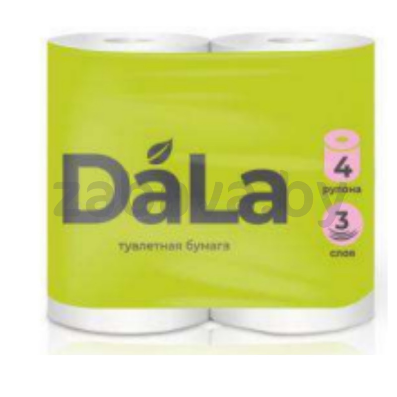 Бумага туалетная Dala, 3 сл., 4 рул.