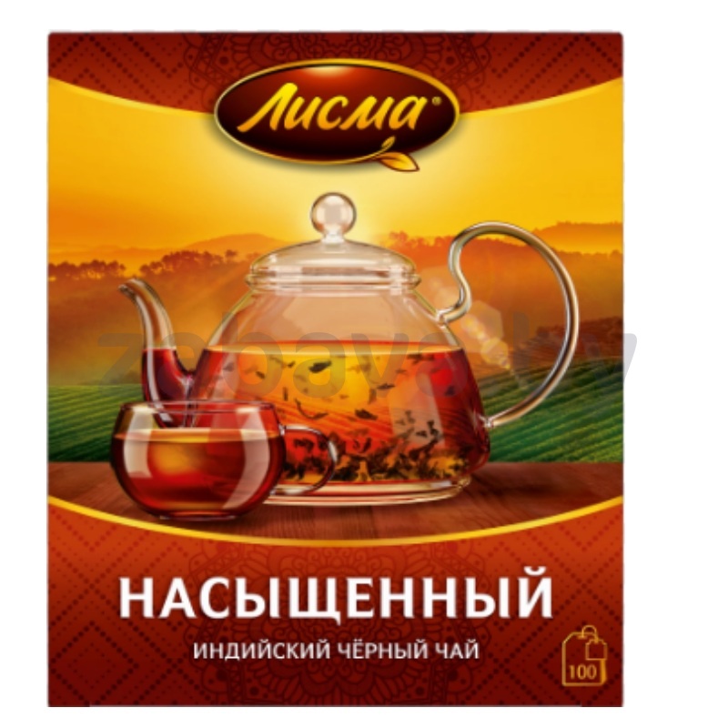 Чай «Лисма», черный, насыщенный, 100 пакетиков
