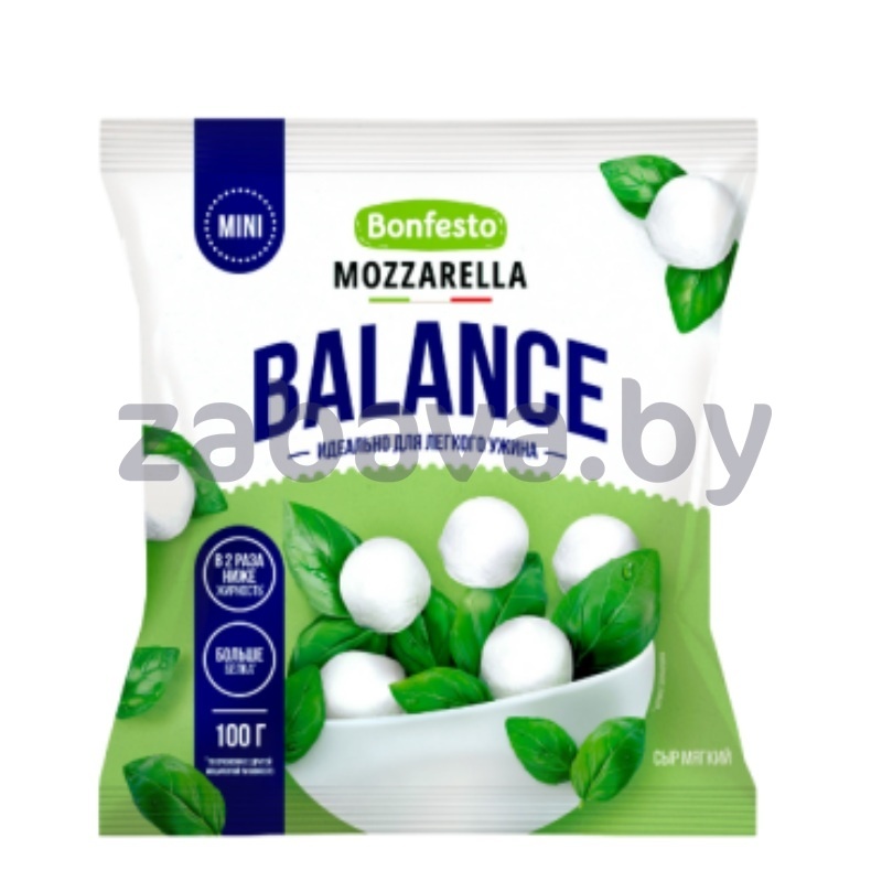 Сыр мягкий моцарелла Bonfesto Mozzarella Mini Balance, 100 г