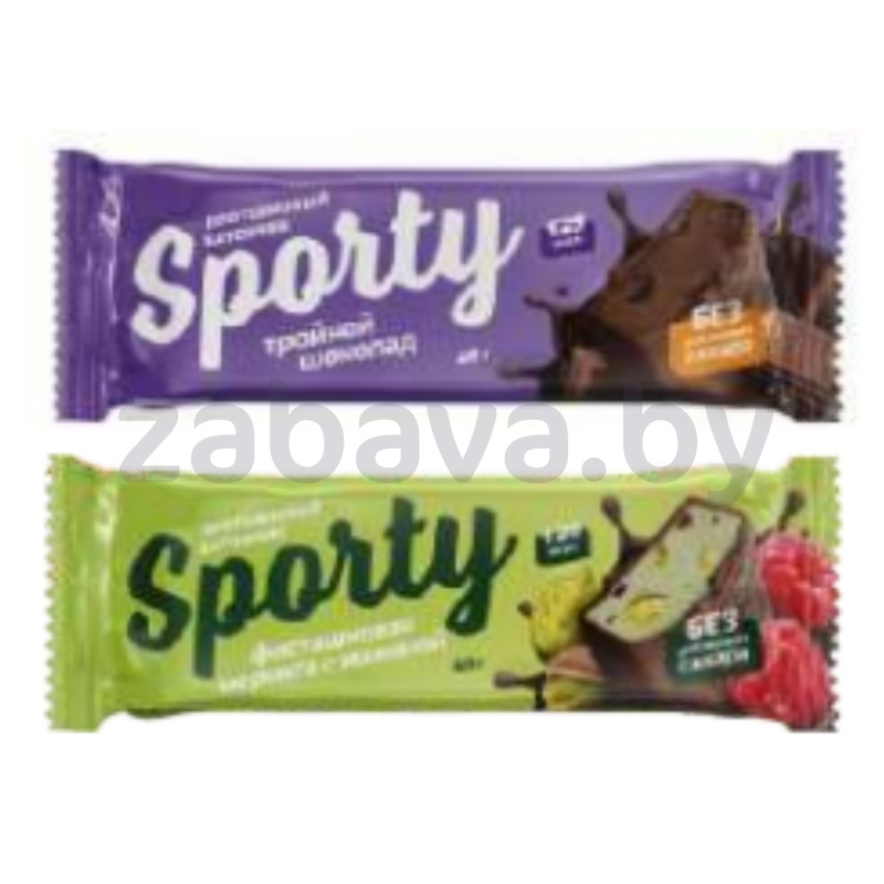 Батончик протеинов. глазиров. Sporty, 40 г, в ассорт.