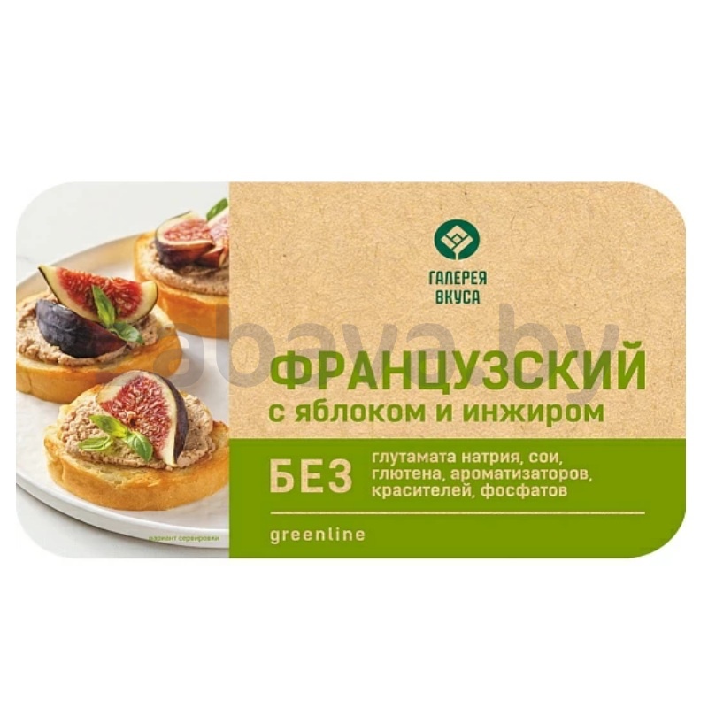 Паштет «Галерея вкуса» «Французский», из мяса птицы, с яблоком и инжиром, 146 г, АК «Колос»