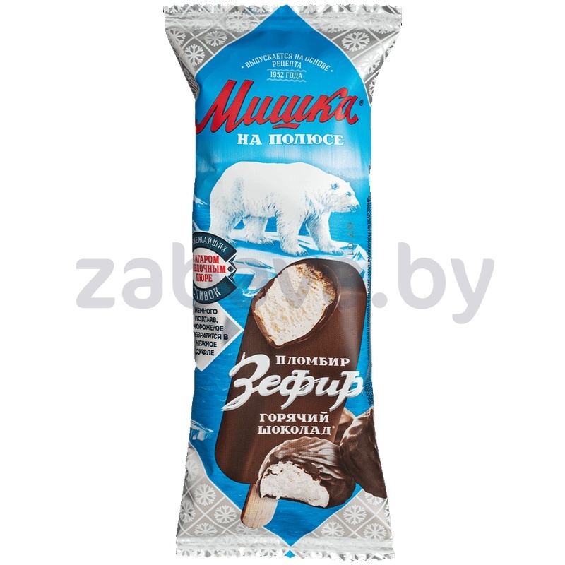 Мороженое «Мишка на полюсе», зефир с маршмеллоу, 75 г
