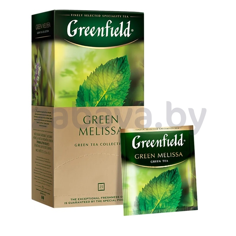 Чай зеленый Greenfield Green Melissa, 25 пакетиков по 1,5 г