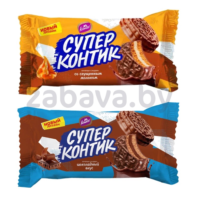 Печенье Super merletto, сгущ. молоко/шоколад, РФ, 100 г