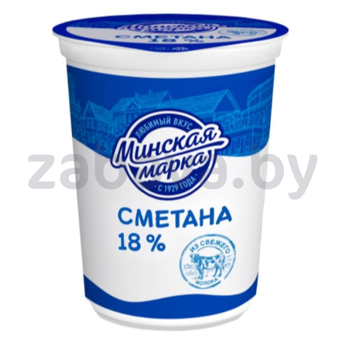 Сметана «Минская марка», 18%, 380 г