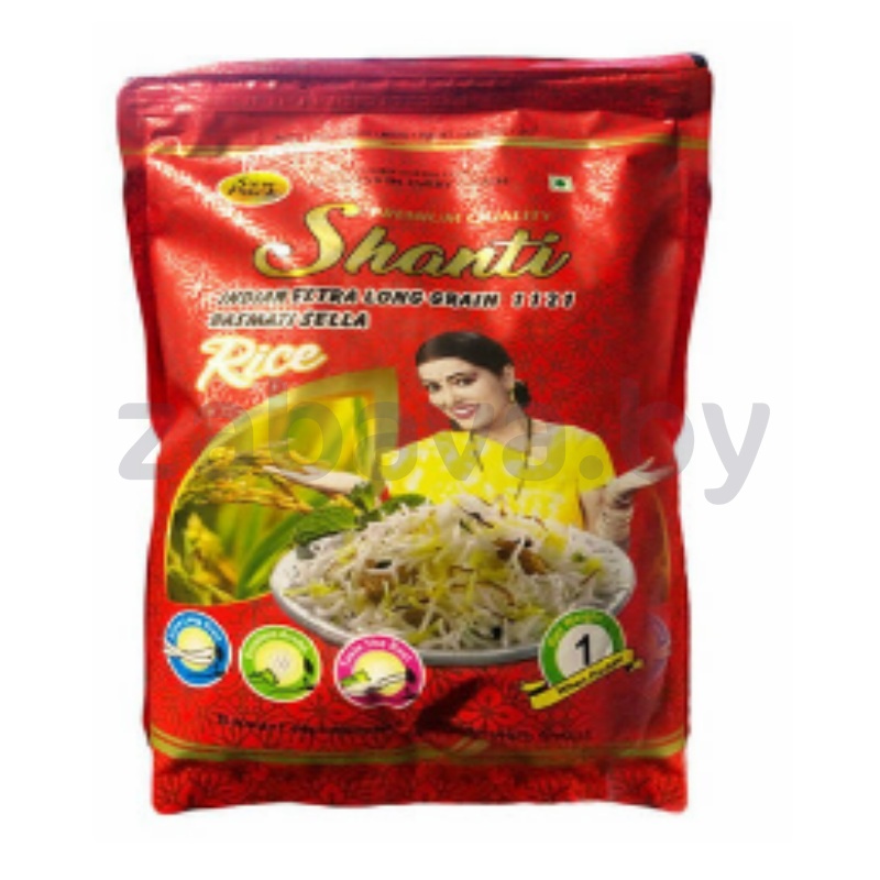 Рис Shanti басмати, длиннозерн., пропар., 1 кг
