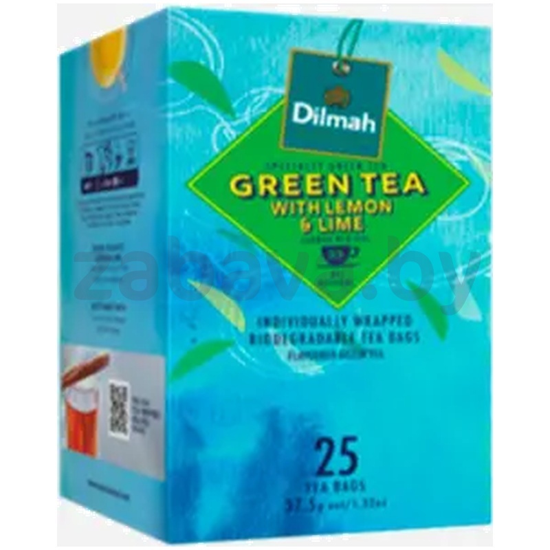 Чай Dilma Lemon&Lime, зелен., 25×1,7 г