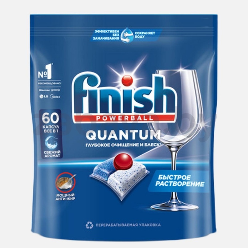 Таблетки для ПММ Finish Quantum, 60 шт.