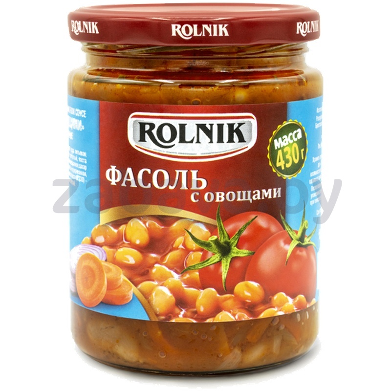 Фасоль Rolnik, с овощами, 430 г