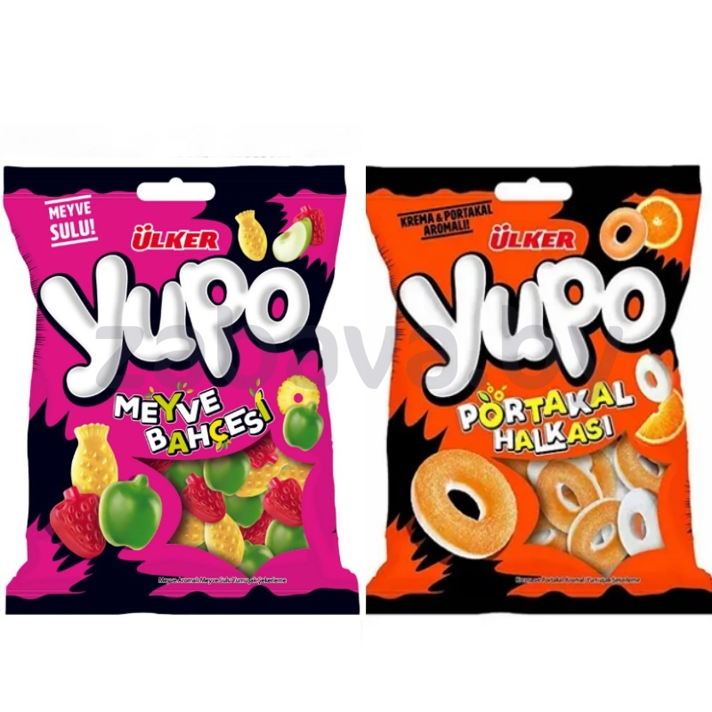 Конфеты жеват. Yupo, fruit garden или portakal halkasi, Турция, 80 г