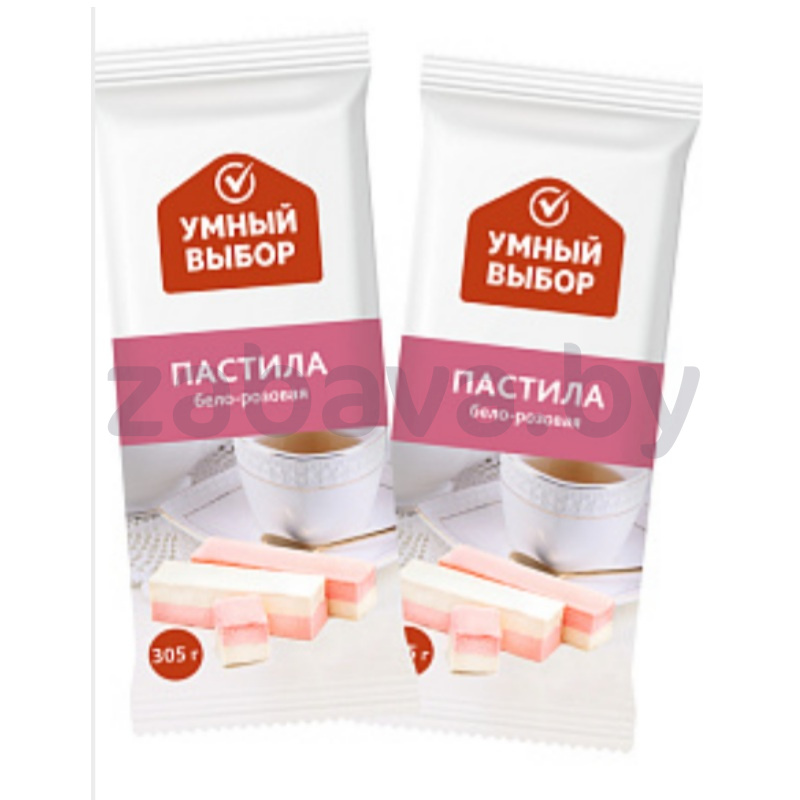 Пастила «Умный выбор», бело-роз., 305 г