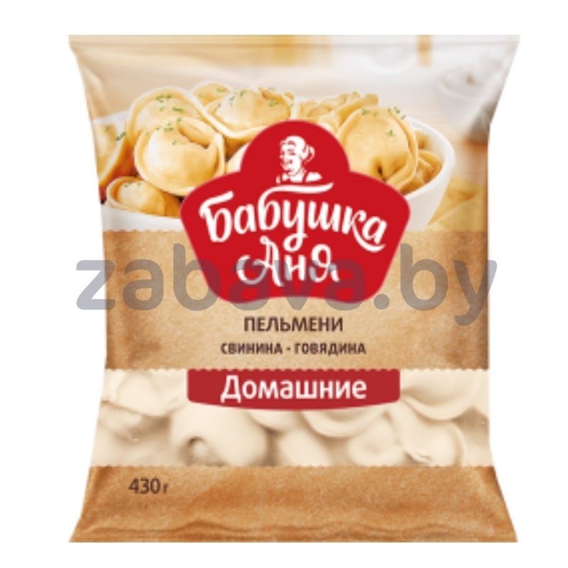 Пельмени «Бабушка Аня» «Домашние», свинина-говядина, зам., 430 г